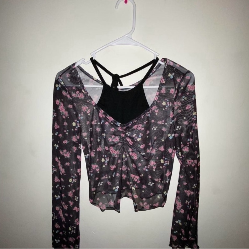 DAZY MESH HALF TANK CROP TOP 2 in 1